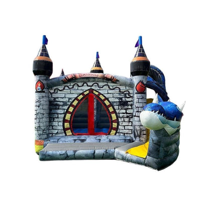 Draken Springkussen met Glijbaan Huren (6.2x5x4m)