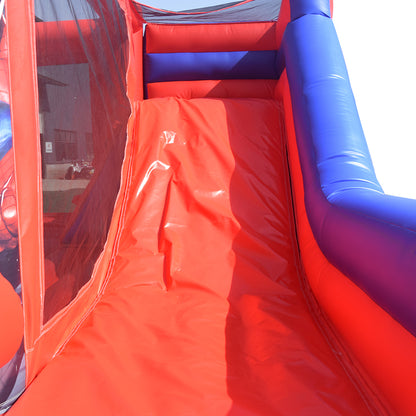 Spiderman 3 Springkussen met Glijbaan Huren (5x4.5x3.5m)