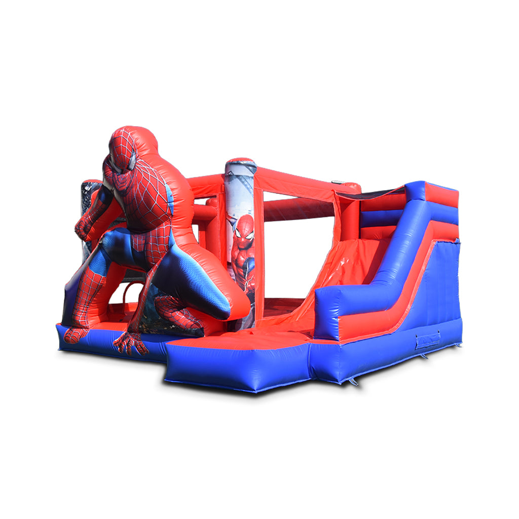 Spiderman 3 Springkussen met Glijbaan Huren (5x4.5x3.5m)